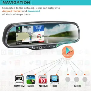 android car multimedia system,hd dvr watch driver download with 5.0 inch android gps navigation rearview mirror