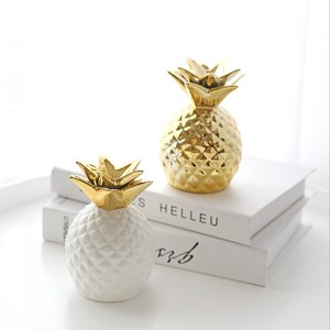 Alcancía nórdica divertida única de alta calidad al por mayor, hucha de piña dorada para decoración del hogar - Product Image 2