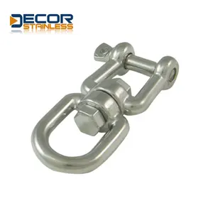 Jaw Swivel Snap Hook Stainless Steel Anchor Swivel Chain Jaw Eye Swivel Shackle Rolling Hook