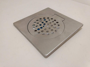 Hiện đại 6 inch Sàn thép không gỉ cống lọc thiết kế vuông cho khách sạn nhà để xe & sử dụng ngoài trời - Product Image 3