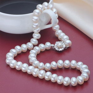 9-10mm aaaa alla moda Cinese <span class=keywords><strong>Collana</strong></span> di <span class=keywords><strong>Perle</strong></span> <span class=keywords><strong>Coltivate</strong></span> al Prezzo All'ingrosso - Product Image 3