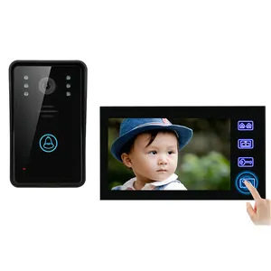 Wired 7 Inch Monitor Video Deurtelefoon Intercom Systeem 1 Waterdicht Deurbel Camera 1 Monitor