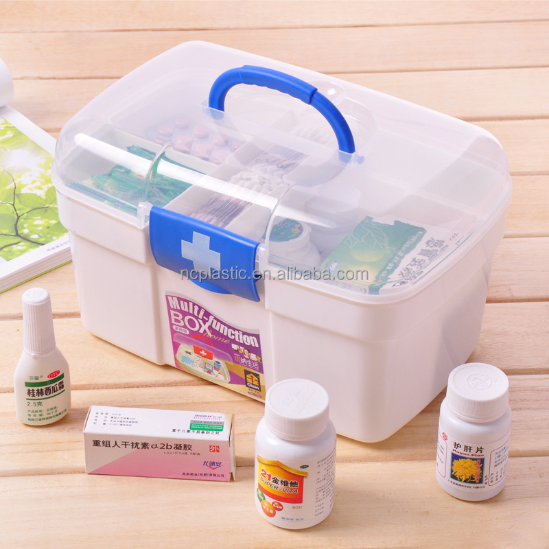 home use plastic medkit medicine cabinet Emergency box with handle