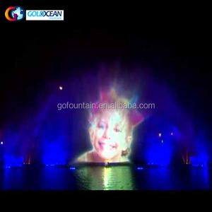 Projection graphique nocturne sur écran d'eau pour spectacle en plein air - Product Image 4