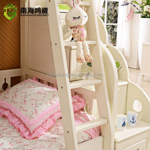 3 nivel niños sofá cama litera de madera mdf muebles con cajones escaleras - Product Image 2