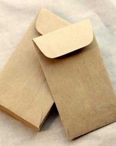 120g paper 2 1/2" x 4 1/4" plain seed envelope with