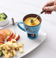 Mug à fondue en céramique de 200 ml avec bougie, fabrication chinoise, pour couple, bricolage, chocolat, bougie