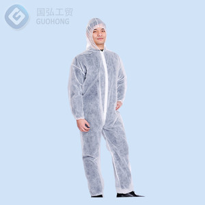 يمكن التخلص منها للماء Microporous مكافحة ساكنة مقنعين ملابس السلامة الصناعية غير المنسوجة/PP + PE/SMS Coverall - Product Image 3