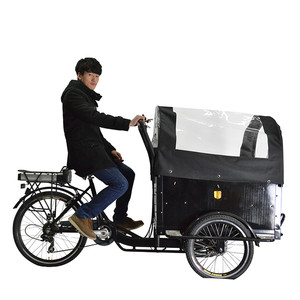 Ce approuvé pédale assistée famille fret électrique vélo avec <span class=keywords><strong>housse</strong></span> de pluie pour <span class=keywords><strong>transport</strong></span> - Product Image 3