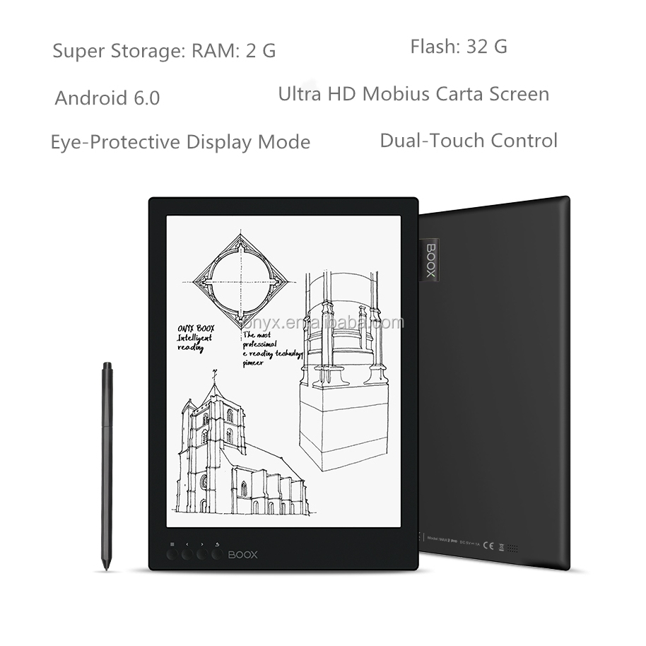 BOOX MAX 2 - 13.3 Inch E-INK Reader with Stylus Pen