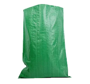 Bolsa de polipropileno tejida de PP verde de tamaño personalizado