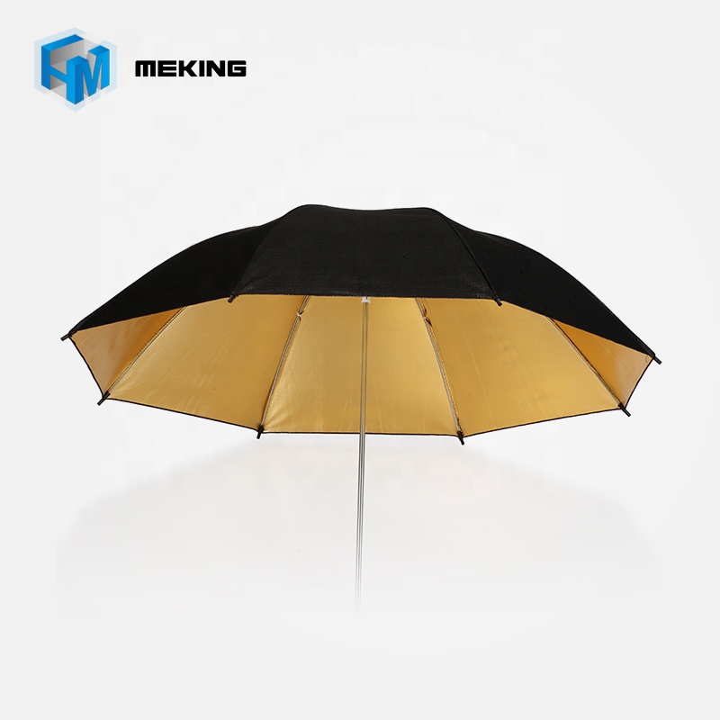 Meking профессиональная фотостудия 84 см 33 дюйма Светоотражающая Вспышка черный и золотой зонт