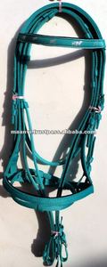 BRIDA DE CABALLO DE POLIPROPILENO MÁS VENTA CON BANDA ACOLCHADA DE NUBUCK Y BROWBANDS CINTA DE CABALLO HARDWARE DE ACERO INOXIDABLE - Product Image 3