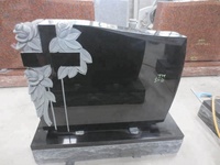 Monument en granit noir de Chine de haute qualité, designs modernes de pierres tombales, prix abordables pour les pierres tombales