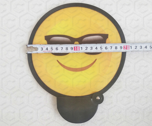 แก้วสีดำรอยยิ้มที่ดีพิมพ์เต็มรูปแบบพับสีดำ D รูปร่างมือพัดลม - Product Image 3