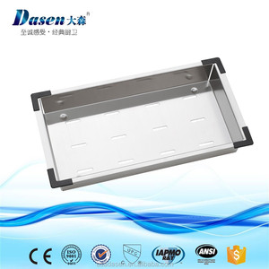 DS 5745 único tazón ronda fregadero con drainboard lavabo de vidrio de acero inoxidable cuenca triángulo fregadero - Product Image 6