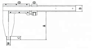 Heavy Duty 0-5000 Millimetri <span class=keywords><strong>Vernier</strong></span> Pinze No Mascella Superiore di Tipo Aperto con Regolazione Fine - Product Image 2