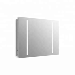 Meuble-lavabo de salle de bain moderne <span class=keywords><strong>Armoire</strong></span> à <span class=keywords><strong>pharmacie</strong></span> à 3 panneaux avec miroir 50 "Large <span class=keywords><strong>armoire</strong></span> à <span class=keywords><strong>pharmacie</strong></span> triple horizontale à montage en surface - Product Image 3
