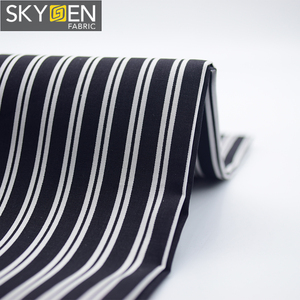 Skygen工場価格カスタム100コットン織りポプリン黒と白のストライプ生地 - Product Image 4