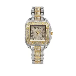 Blues OEM completo de la Orden bling diamantes de cristal cuadrado Carter relojes de pulsera para regalo de las mujeres