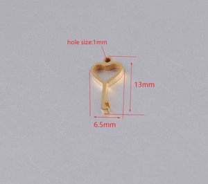 מראה מלוטש נירוסטה אהבת לב הדפסה DIY קרפט ביצוע מנעול מפתח קסמי תליון - Product Image 3