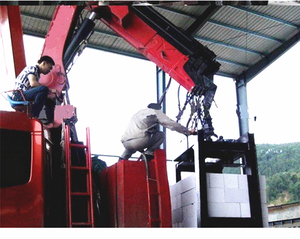 Hidráulico de la grúa camión a mantener la construcción de ladrillo uso - Product Image 2