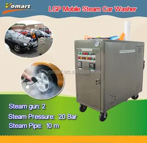 Máquina portátil de lavado de vapor móvil para coche, 20 bar, LPG, colchón de vapor, limpieza