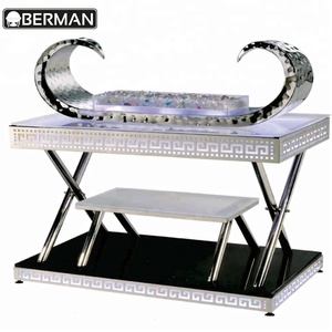 Restaurante muebles Dubai LED de mármol altar árabe banquete cafetería buffet estación/mesa para catering - Product Image 6