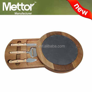 Planche à fromage en <span class=keywords><strong>ardoise</strong></span> en bois Offre Spéciale METTOR, <span class=keywords><strong>ardoise</strong></span>, ensemble de couteaux à fromage - Product Image 2