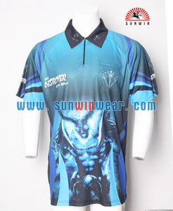 China fabricante de encargo dardo camisas de manga corta con bolsillo dardo diseño de la camiseta - Product Image 1