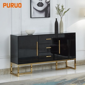 European White Simple Wooden Cabinet Living Room <strong>Corner</strong> Steel Desk <strong>Console</strong> <strong>Table</strong> - Product Image 5