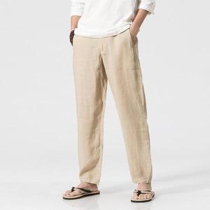 <span class=keywords><strong>Pantaloni</strong></span> Jogger da Uomo KY in Tessuto <span class=keywords><strong>Lino</strong></span> e <span class=keywords><strong>Cotone</strong></span>, Traspiranti, Estivi e Primaverili, Taglie Forti - Product Image 2