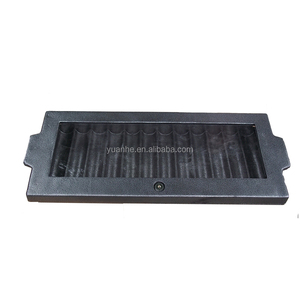 Argent plaqué 12row aluminium poker puce plateau avec verrouillage couvercle - Product Image 1