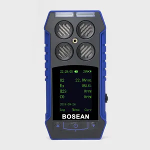 Bosean पोर्टेबल हाथ में बहु गैस डिटेक्टर 4in1 सह CH4 H2S O2 गैस डिटेक्टर