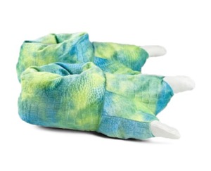 Yangzhou – pantoufles d'intérieur antidérapantes, pieds de dinosaure vert, trois rapaces en peluche, pantoufles chaudes en peluche - Product Image 2