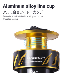 <span class=keywords><strong>Moulinet</strong></span> de pêche à <span class=keywords><strong>la</strong></span> traîne Lurekiller à double bobine, <span class=keywords><strong>moulinet</strong></span> spinning métallique OEM - Product Image 3