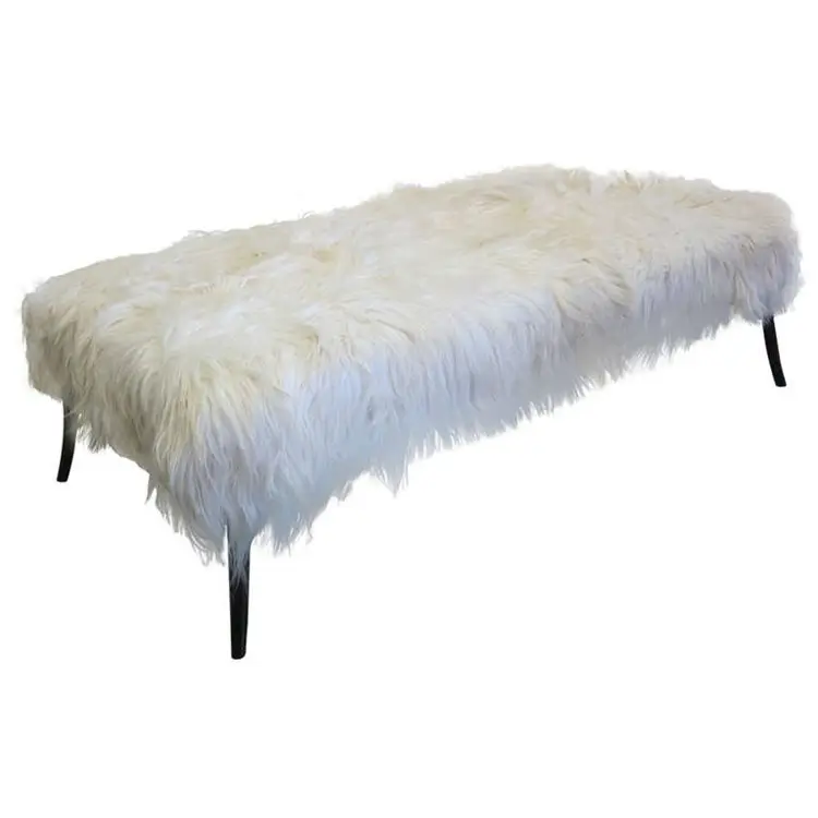סיטונאי 100% אמיתי לבן צבע כבשים שטיח 60*120 cm ארוך שיער עיזים עור