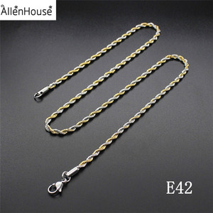 316L in acciaio inox oro/argento scatola catena <span class=keywords><strong>collana</strong></span> con chiusura aragosta classici Unisex gioielli risultati per matrimonio o regalo - Product Image 4
