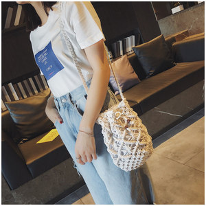 2019 Dropship Sac En Bandouliere กระเป๋าชายหาด,แฮนด์เมดฟางปาล์มเฟียถัก