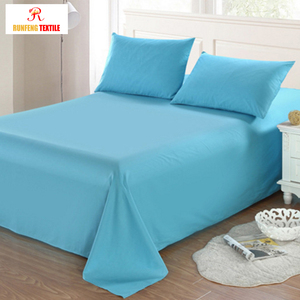 Professionnel commodité teints plaine personnalisé drap de <span class=keywords><strong>lit</strong></span> coton usine - Product Image 5