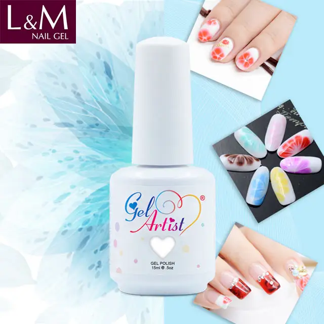 L&M private label gel polish blossom blooming effect Guangzhou factory nail polish uv gel