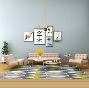 Chaise d'appoint en acier inoxydable doré, canapé simple pour la maison, l'hôtel, le restaurant, la détente, <span class=keywords><strong>fauteuil</strong></span> en tissu pour le salon, <span class=keywords><strong>vente</strong></span> chaude - Product Image 3
