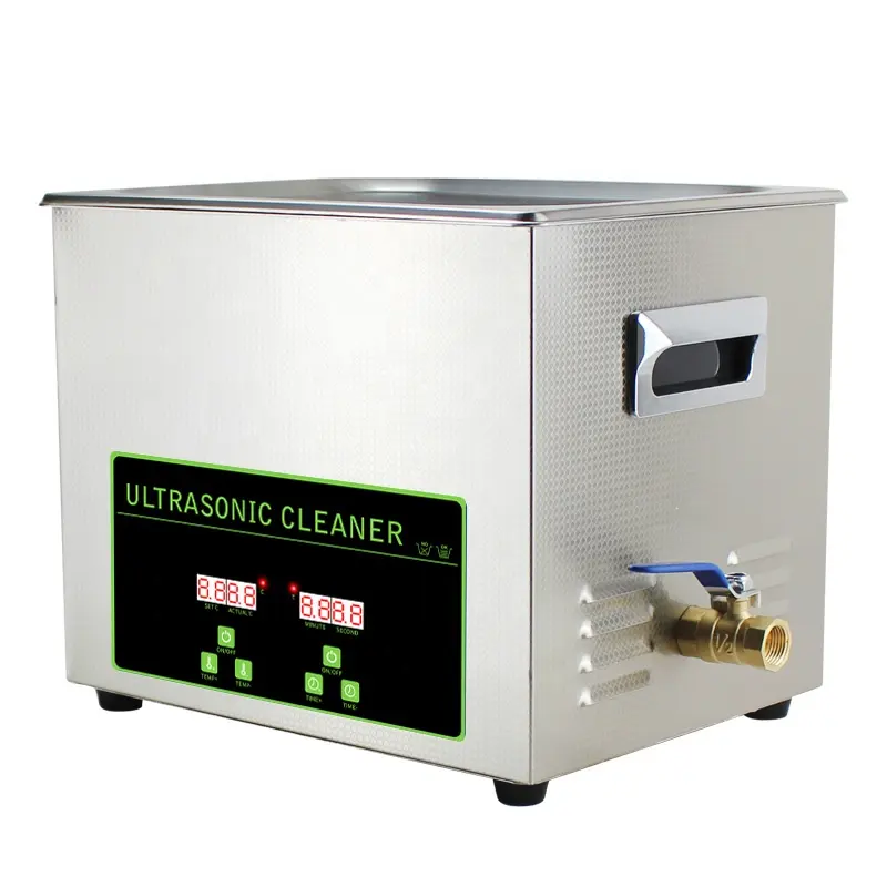 Nettoyeur d'injecteur ultrasonique, Machine de nettoyage à ultrasons industriel, minuterie numérique, chauffage, puissance de 10l