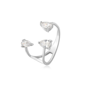 Anello Nuziale in Argento <span class=keywords><strong>Italiano</strong></span> 925 con Diamante, Fornitura Diretta dalla Fabbrica - Product Image 2