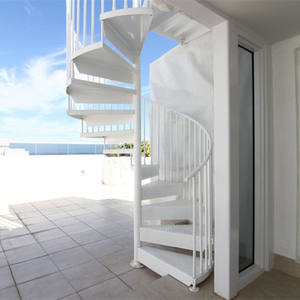 <span class=keywords><strong>Escalier</strong></span> en <span class=keywords><strong>colimaçon</strong></span> en métal <span class=keywords><strong>blanc</strong></span> d'occasion pour l'extérieur à vendre - Product Image 1
