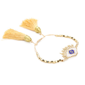 Pulseira Olho Turco Atacado Pulseiras Artesanais de Miçangas 2025 Pulseira de Miçanga Miyuki com Franjas - Product Image 5