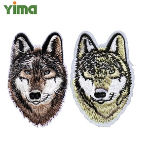 Cá nhân đính Sói Thêu Sư Tử vá Hổ Tự <span class=keywords><strong>l</strong></span>àm sắt thêu vá cho người đàn ông quần áo Áo sơ mi - Product Image 2