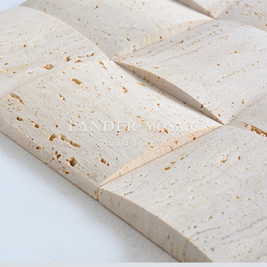 <span class=keywords><strong>Mosaico</strong></span> <span class=keywords><strong>in</strong></span> Marmo Travertino Lander Stone con Design 3D per Caminetto e Soggiorno - Product Image 4