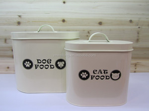Recipiente de <span class=keywords><strong>Metal</strong></span> para Ração de Animais de Estimação/Balde Galvanizado para Armazenamento de Ração de Cães/Recipiente Doméstico com Colher - Product Image 3