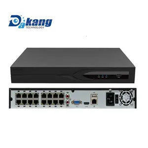 Dakang-Red NVR H.265/H.264, 16 canales, 4K, 8MP, 16 puertos POE RJ45, 2 puertos SATA